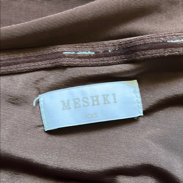 Meshki Brown Strapless Bodycon Dress - Image 3