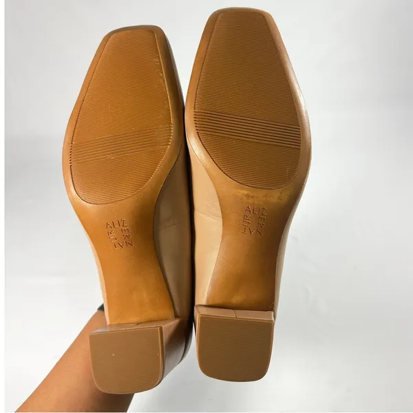 Naturalizer Karina English Tea Leather Square Toe Block Heel Pumps Size‎ 11 Work - Image 10
