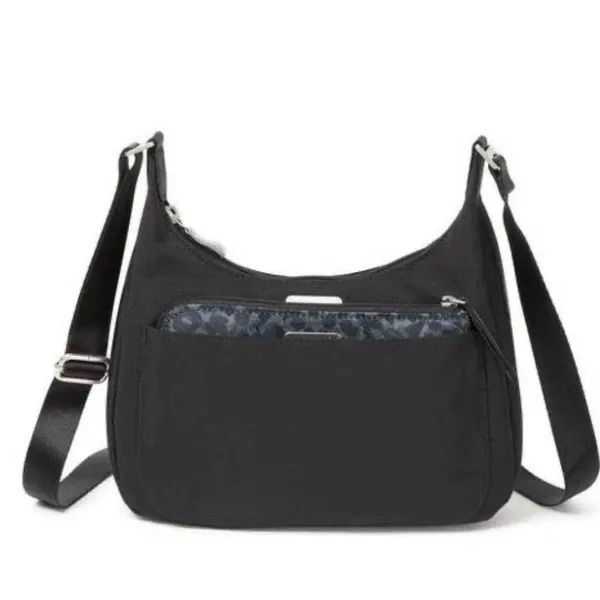 Baggallini Peek A‎ Boo Crossbody Hobo Bag Black Medium Travel Purse Everyday - Image 2