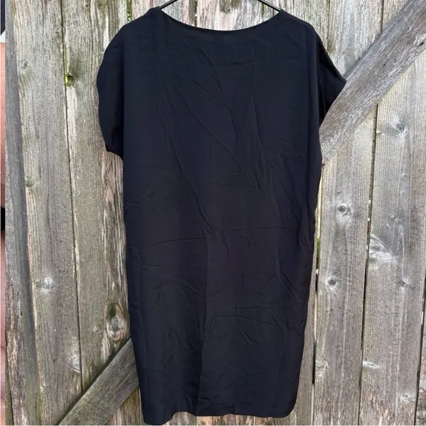 Diane Von Furstenberg Popover Silk Blend Dress Black Cream Generous Small - Image 9