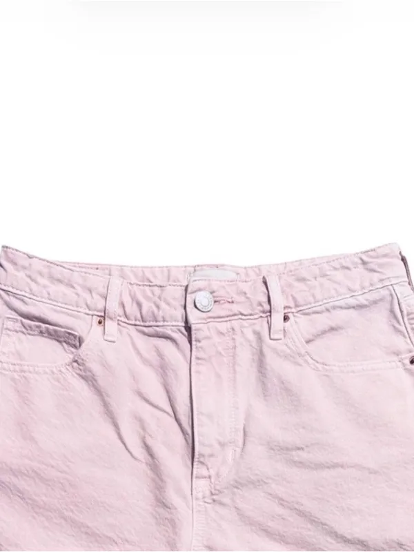 PacSun High Rise Festival Pale Pink Denim Jean Shorts Cotton Pockets Size 27 - Image 2