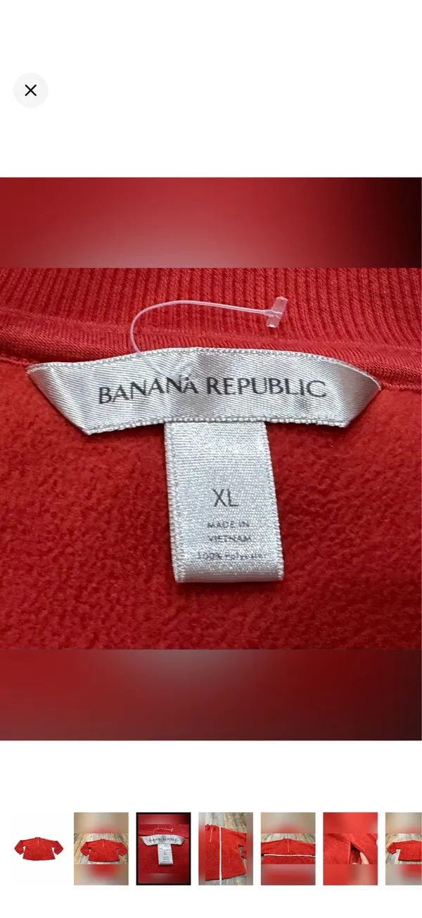 Banana Republic Women's Sherpa Pullover Fleece Jacket Size XL, Rust Red Orange - Image 3