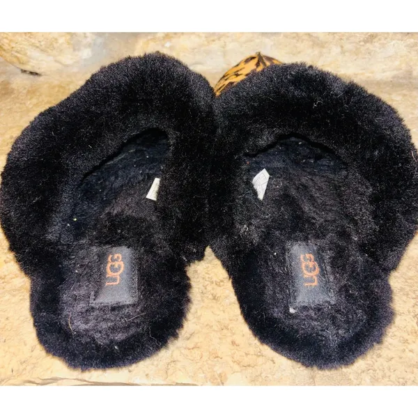 UGG Scuffette II Panther Leopard Print Calf Hair Slide Slipper Mules 10 - Image 4