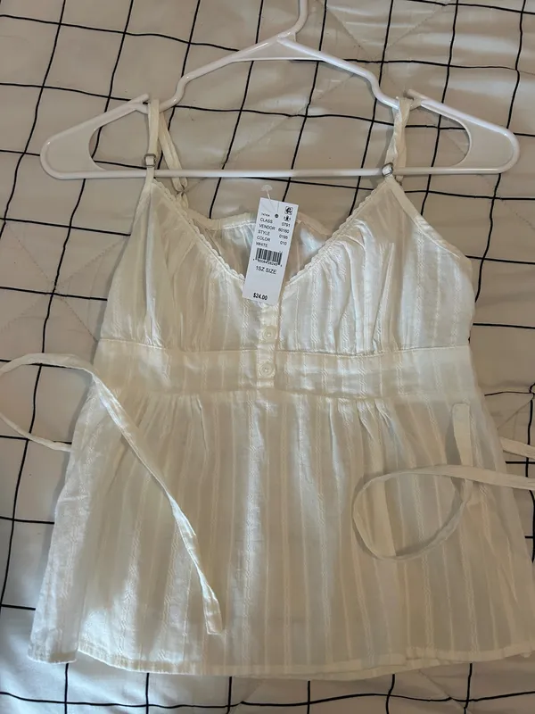 White Brandy Melville Tank - Image 2