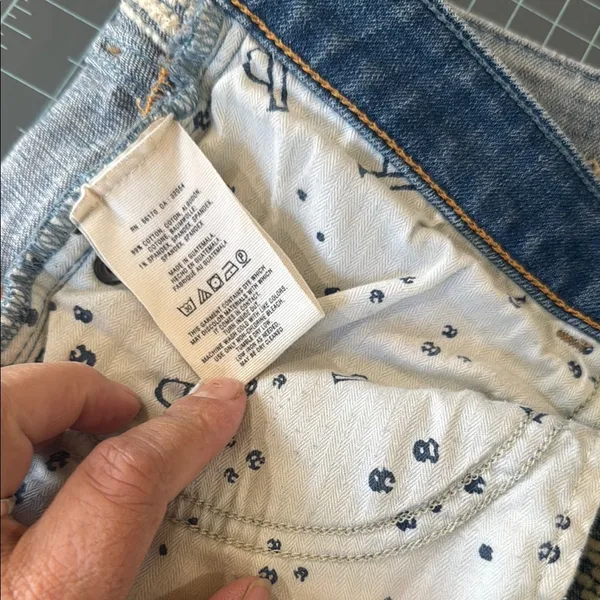 Pilcro and the Letterpress Blue Jean Shorts Classic Cutoff Style - Image 5