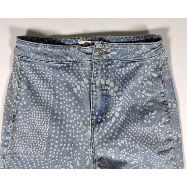 Free People Jeans Women's 27 Flare Bell Bottom High Rise Floral Paisley Festival - Image 5