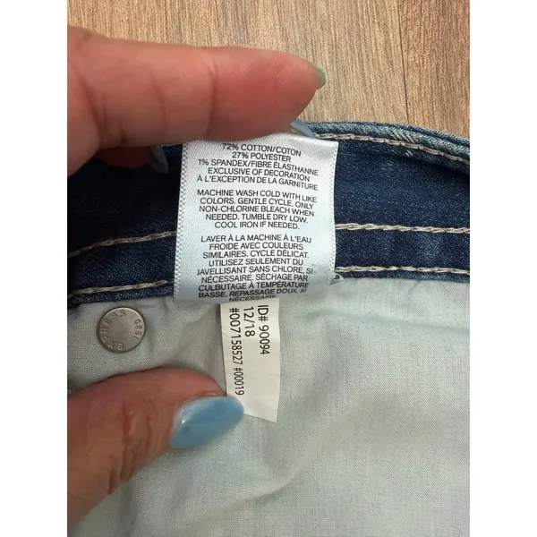 Express Bell Flare Low Rise Stretch Jeans Women's Size 10R Medium Wash Y2K Bootc - Image 7