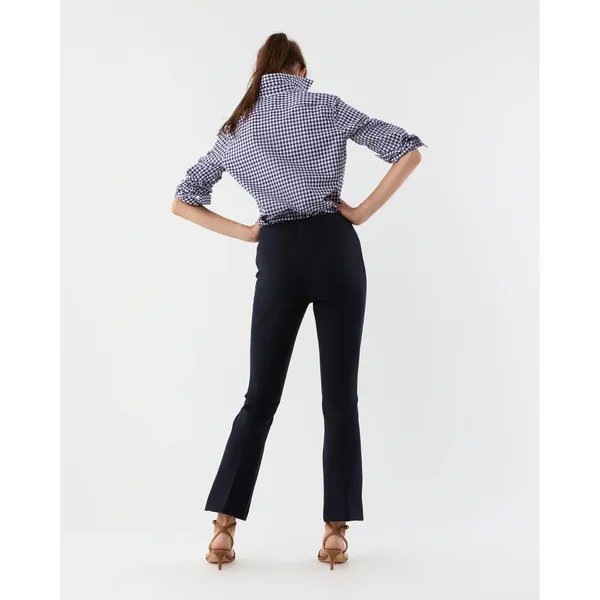 Ann Mashburn‎ Faye Flare Cropped Pant in Navy Ponte Knit Size Small - Image 3