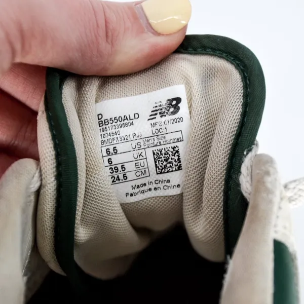 New Balance 550 Aimé Leon Dore Sneaker Shoes White Green BB550ALD Womens 8 - Image 10