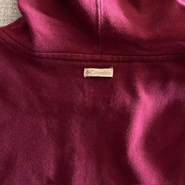 Columbia Full Zip‎ Hoodie Women's Burgundy Athletic Activewear Jacket - Image 6
