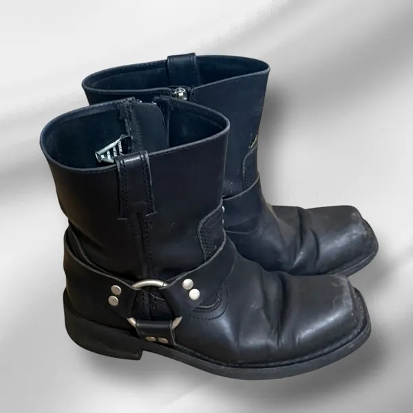 Element X Black Leather Motorcycle‎ Boots Size 7 - Image 2