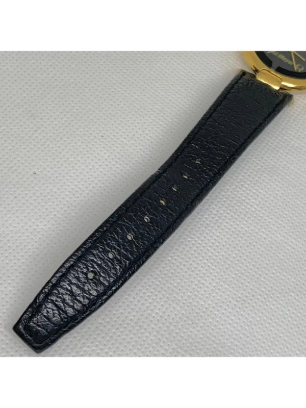 Vintage Fred Meyer women’s gold tone wristwatch black dial 32mm Quartz running - Image 6