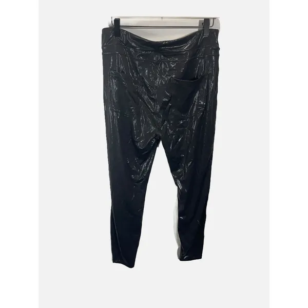 Halara Faux Leather Leggings Womens XL Black High Waisted Shiny Athletic Pants - Image 7