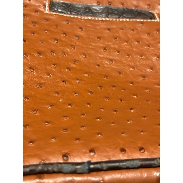 Western Ostrich Croc Embossed Studded Hobo Shoulder Bag Cognac Brown Horsebit‎ - Image 6