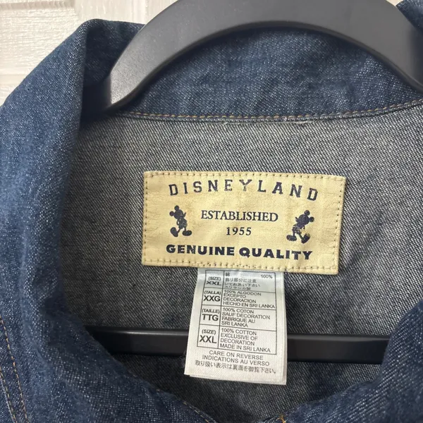 Disneyland Denim‎ Jacket Women XXL Trucker Mickey Mouse Buttons Disney Retro - Image 5