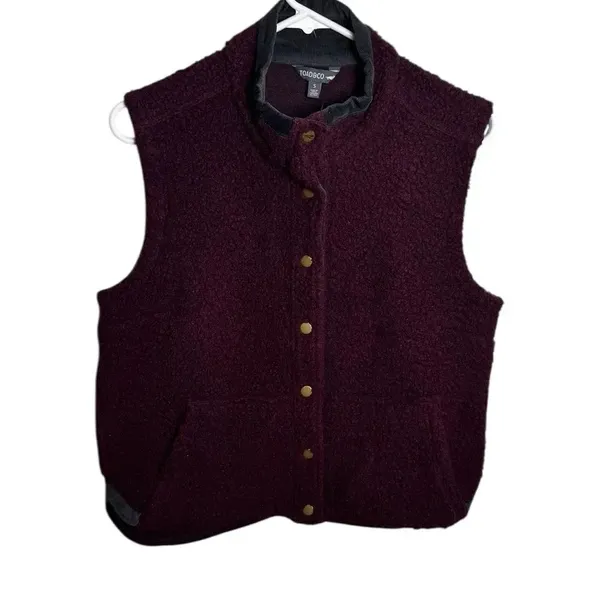 Toad & Co Telluride Sherpa Vest - Women's S Burgundy Wine - Image 2
