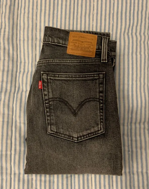 Levi's Wedgie Straight Black Jeans - Image 3