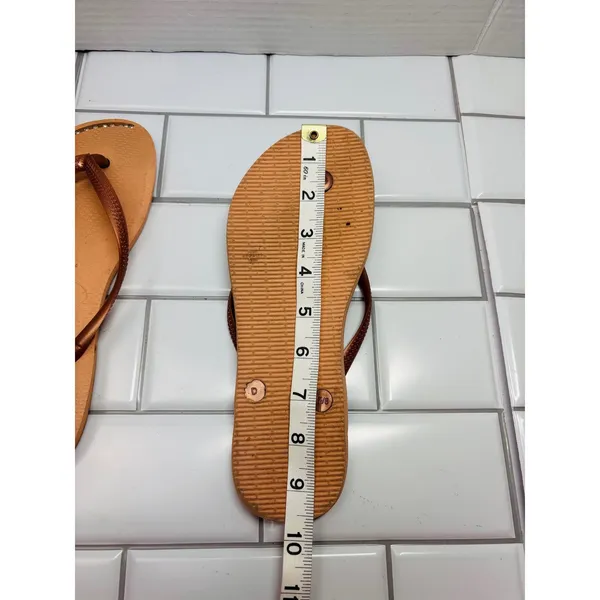 Havaianas Slim Flip Flops Rose Gold with Diamond-like stones embedded size 7/8 - Image 11