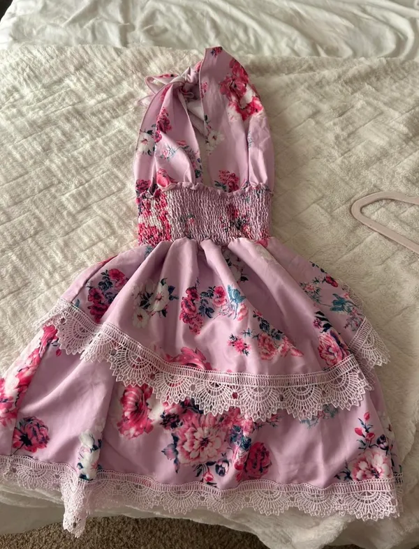 Floral Halter Neck Dress Boutique - Image 2