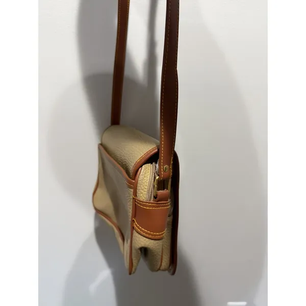 Dooney & Bourke Vintage Brown Shoulder Bag Gold Hardware Buckle Women 9.5x6.5" L - Image 5
