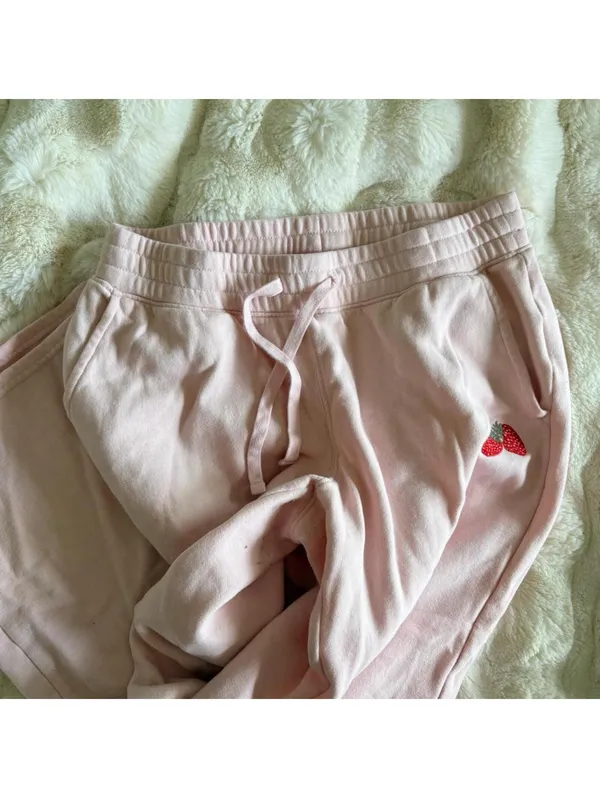 Hollister Co. Women's Pink Joggers-tracksuit - Image 2