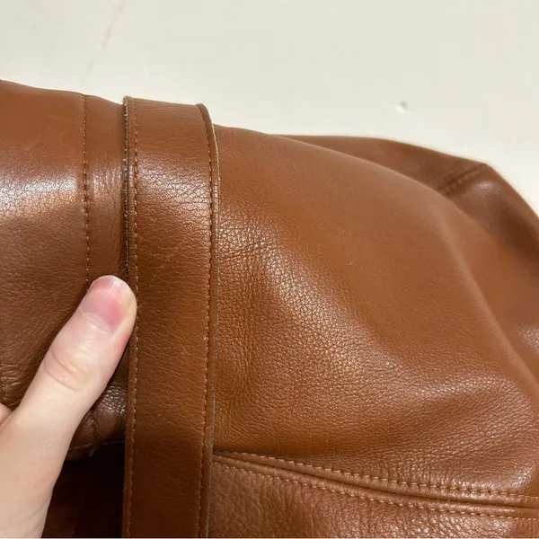 Vintage Coach 4156 Toffee Brown Leather Soho Belted Bucket Buckle Pouch Bag - Image 9