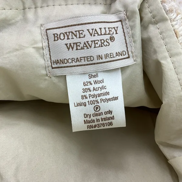 Boyne Valley Weavers Vintage Wool Handbag Diamond Stitch Double Strap‎ - Image 8