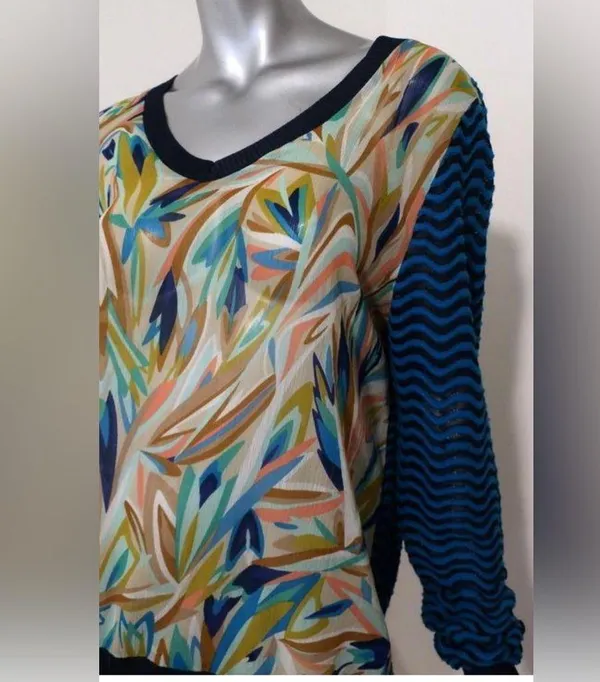 Missoni Multicolor V-Neck Blouse - Image 3