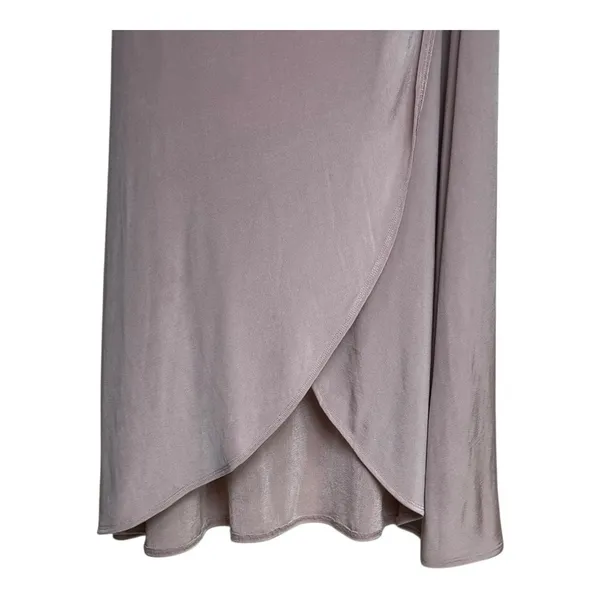Free People Skirt Women's Small S Midi Wrap Drape Faux Crossover‎ Blush Pink - Image 5