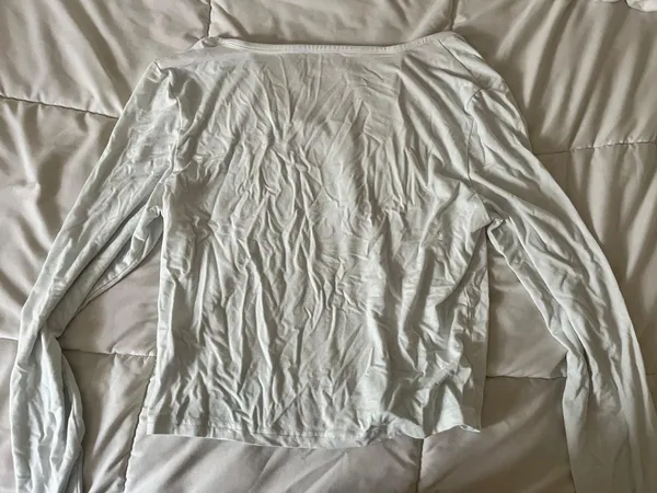 Amazon White Cropped Long Sleeve - Image 2
