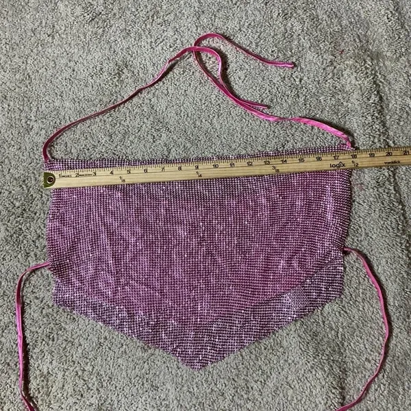 Y2K Better Be Festival Chainmail Halter Crop Top Handkerchief Metallic One‎ Size - Image 3