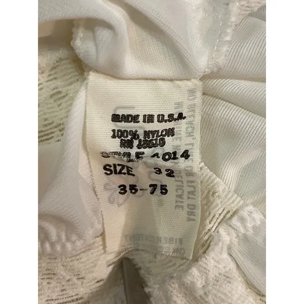 Vintage Mary Jane Full Slip Cream Nylon Lingerie 32 Used - Image 8