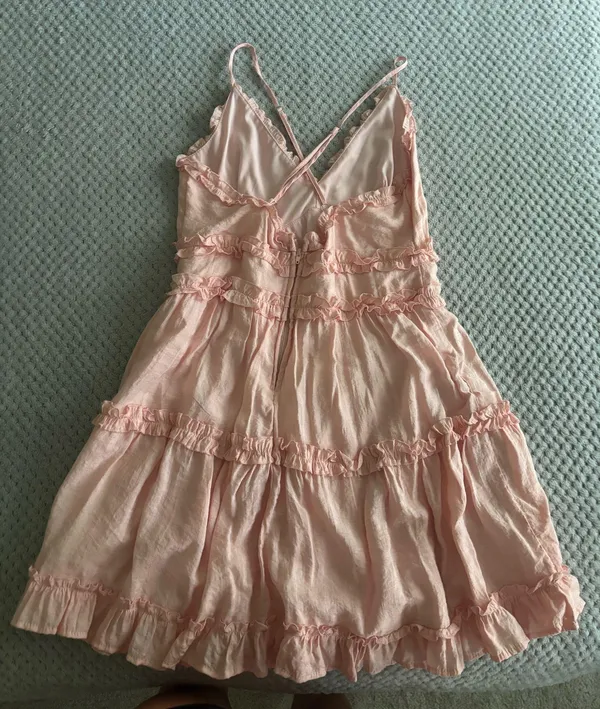 Francesca's Pink Ruffle Dress - Image 2