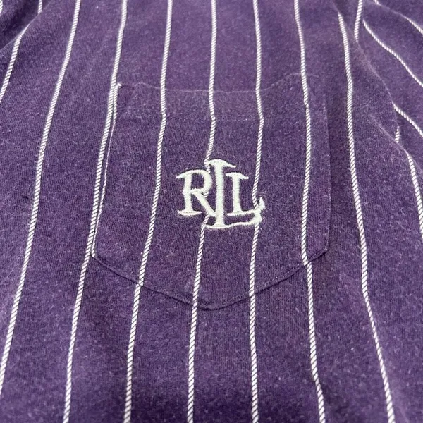 Lauren Ralph Lauren Purple Pinstripe Pajama Set Medium Sleepwear Lounge Set - Image 7