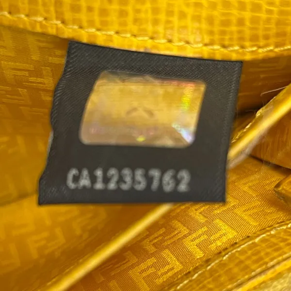 Fendi Tobacco/Yellow Zucca Coated Canvas & Leather Long Wallet - Preowned - Image 4