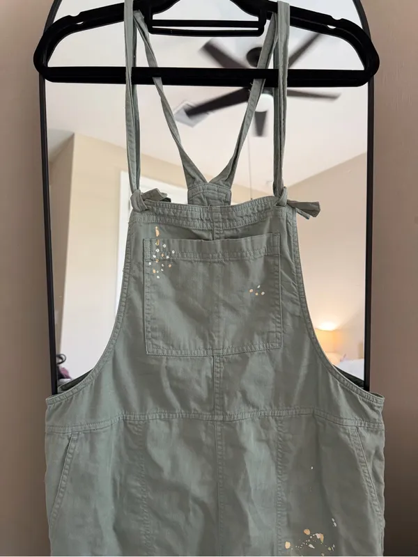 aerie Sage Green Painter-Style Overalls Jumpsuit - Image 2