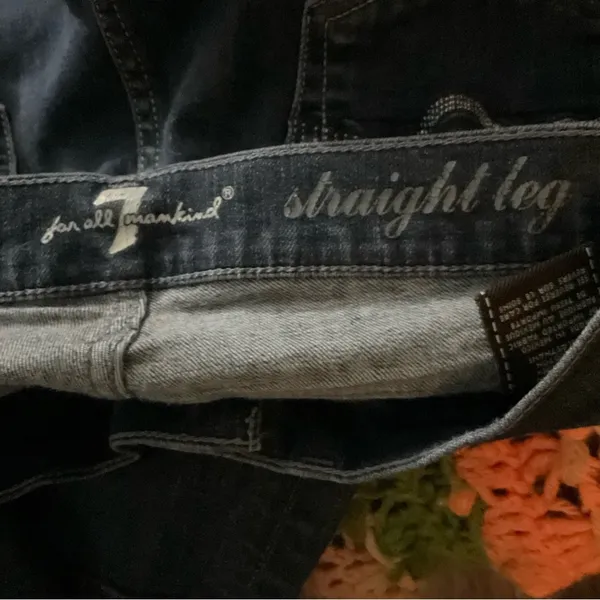 7 For All Mankind 7FAM Straight Leg Denim Jeans 26 Classic Casual Preppy Indie - Image 8