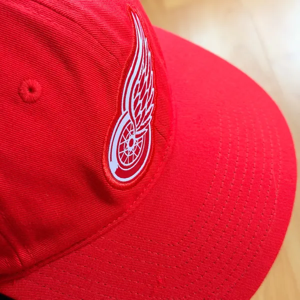 Adidas Red Detroit Wings Logo Adjustable Baseball Hat - Image 4