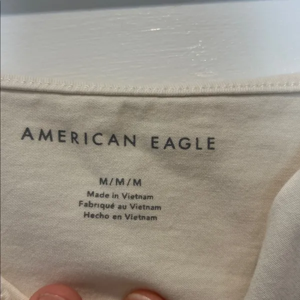 American Eagle Outfitters Cream Crop Cami with Multicolor Stripes size medium. - Image 3