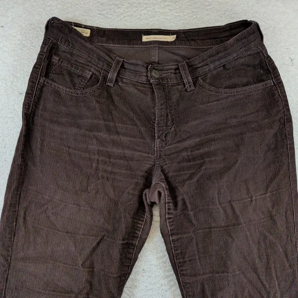Levis Premium Middy Ankle Bootcut Corduroy‎ Pants Brown A5563-0004 Womens 28x29 - Image 7