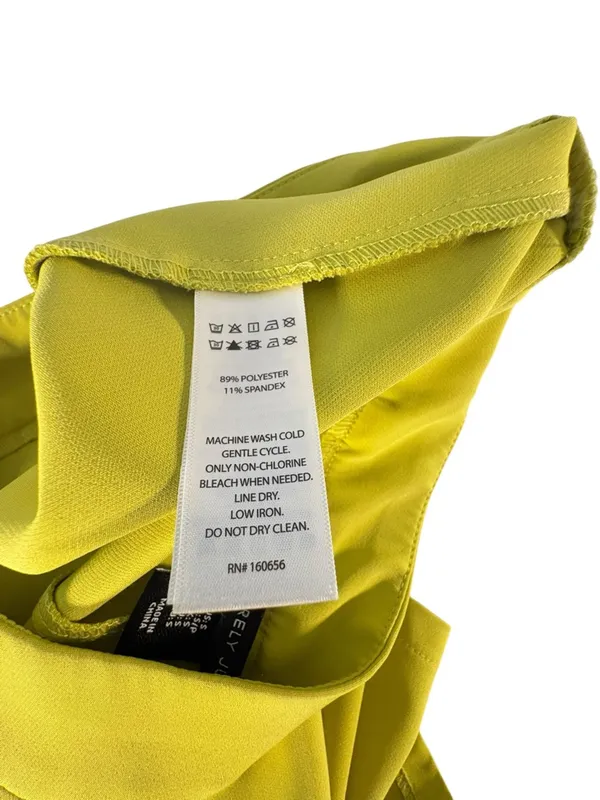 Sincerely Jules Chartreuse Skort S Wrap Mini High Waist Tenniscore Y2K - Image 5