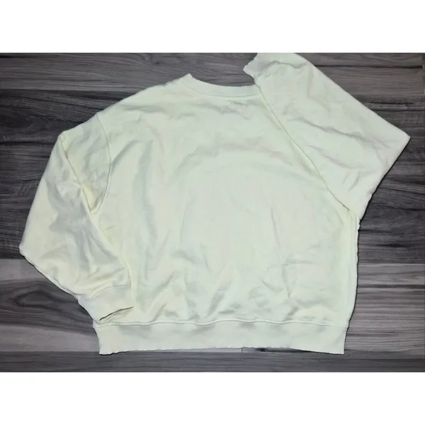 American Eagle Outfitters Cream Crewneck Sweater with Shoulder Buttons - Image 6
