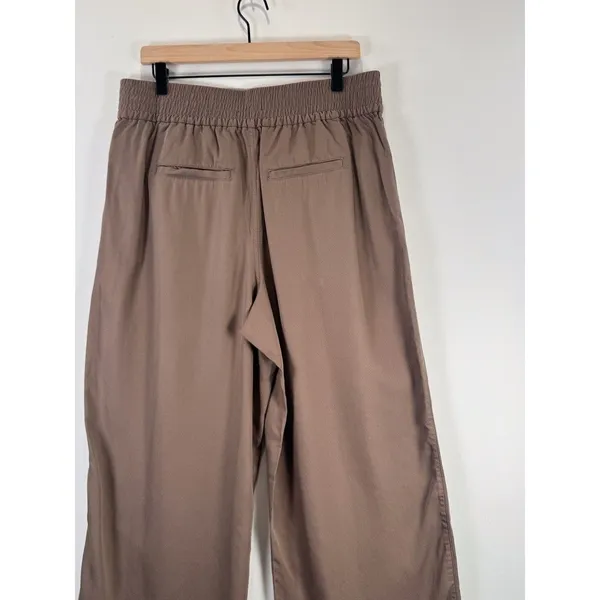 Madewell Womens Pants Brown Drapeweave Carley Wide Leg High Rise Pull On Large - Image 9