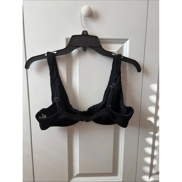 Abercrombie & Fitch Black Textured Underwire Bikini Top Size Small - Image 2