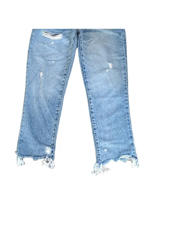 Free People Good Times Relaxed Distressed Cropped Jeans Size 26 - Image 3