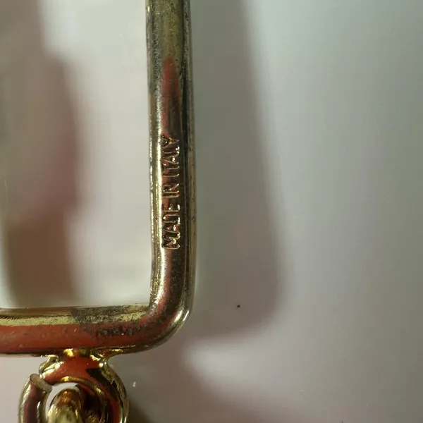 CELINE Keychain Womens One Size Gold Key Shape Horse Carriage Logo Made Italy - Image 10