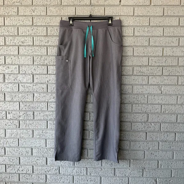 Figs Kade Cargo Scrub Pants Graphite Grey Size Medium Petite - Image 3