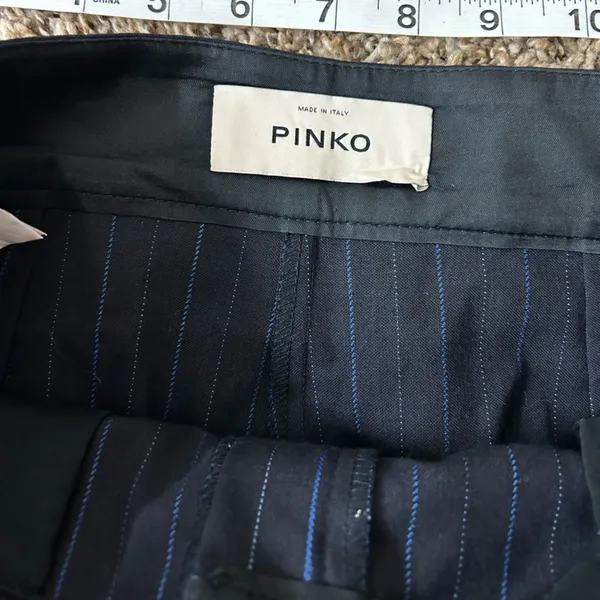 Pinko Navy Blue Pinstripe Bermuda Shorts School Girl Preppy - Image 6