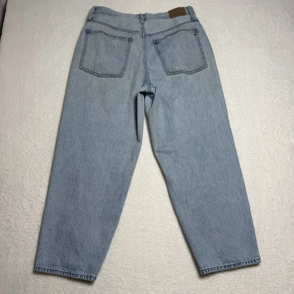 Madewell Womens Y2K Balloon Jeans Size 30 Light Wash High Rise Denim - Image 4