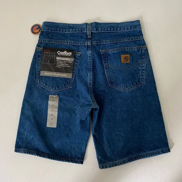 Carhartt NWT Relaxed Fit Denim Jean Shorts Size 31 Made in USA Workwear - Image 6